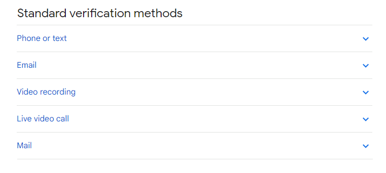 Standard verification methods