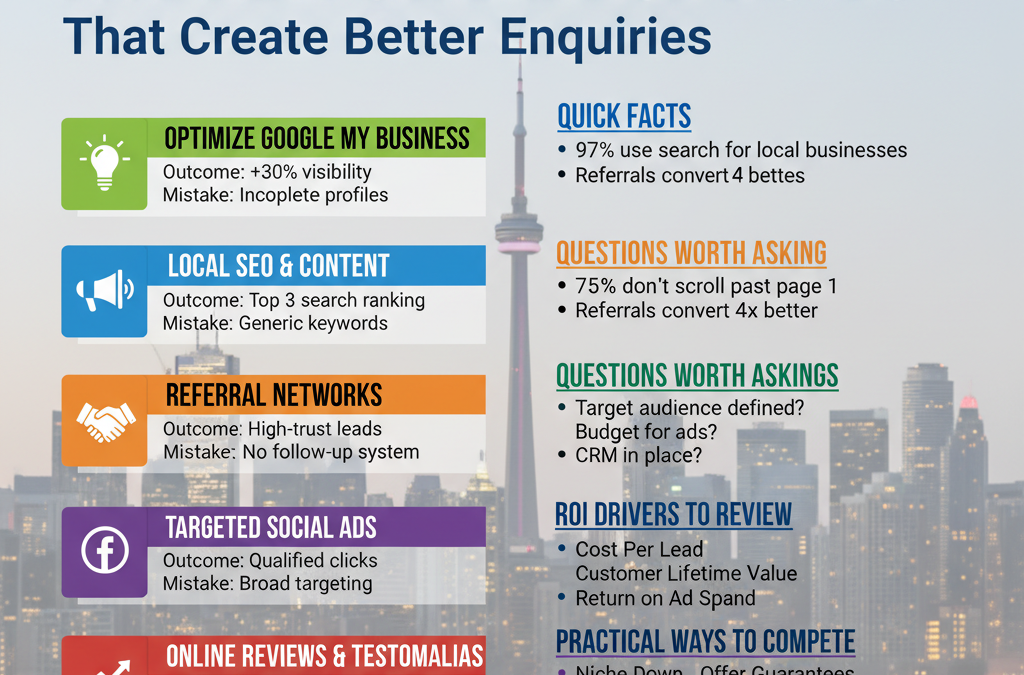 Lead generation tactics for local service businesses Toronto